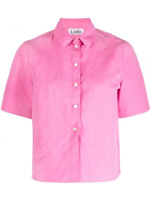 Lněná košile Lido růžová