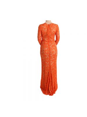 Vestido largo Dolce & Gabbana Pre-owned naranja
