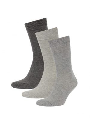 Памучни чорапи Defacto сиво