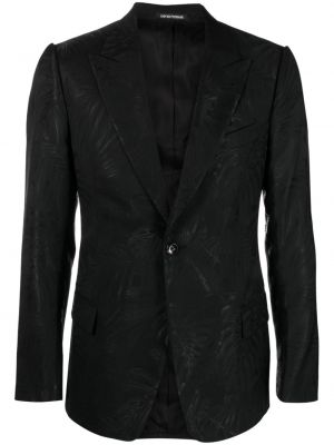 Jacquard blazer Emporio Armani schwarz