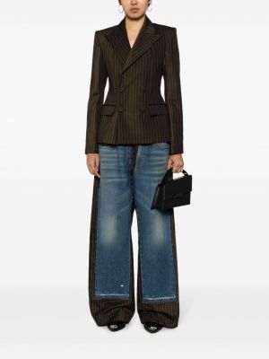 Pruhované rovné kalhoty Jean Paul Gaultier