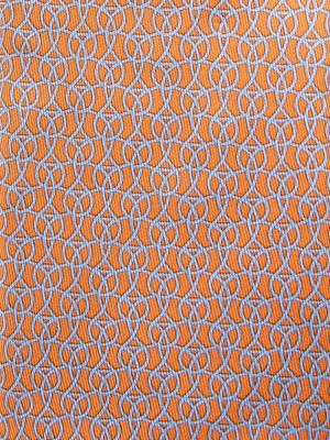 Krajková hedvábná kravata s potiskem Ferragamo oranžová