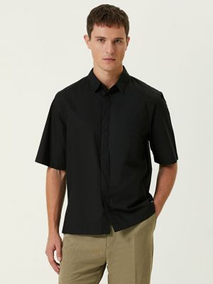 Рубашка с коротким рукавом Calvin Klein черная