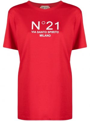 Camiseta con estampado Nº21 rojo