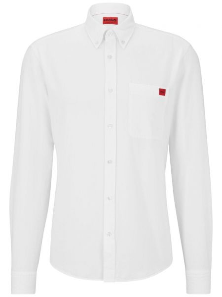 Chemise en coton avec applique Hugo blanc