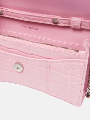 Leder brosche Balenciaga pink