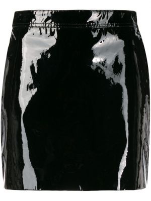 Falda de charol Saint Laurent negro