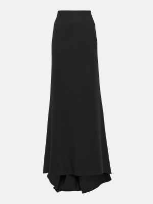Hodvábna dlhá sukňa Valentino čierna