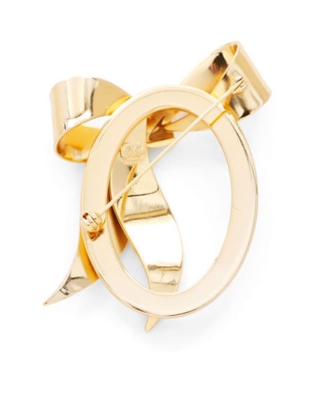 Brož s mašlí Christian Dior Pre-owned zlatá