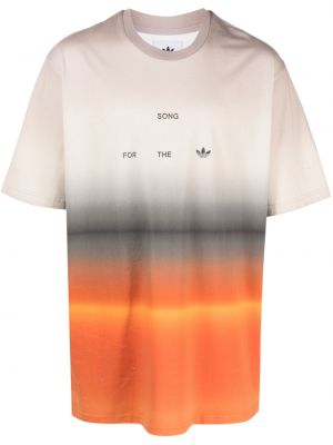 Spalvų gradiento rašto marškinėliai Adidas pilka