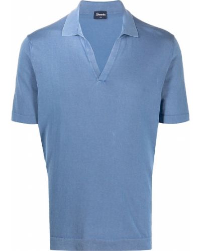 Bavlnené tričko Drumohr modrá