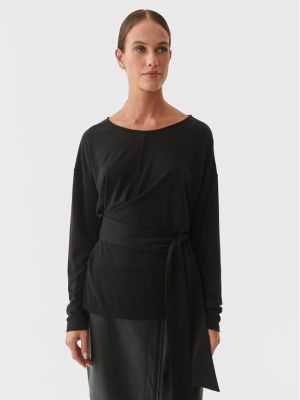 Плетена блуза Tatuum черно
