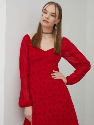 Sukienka mini Hollister Co. czerwona