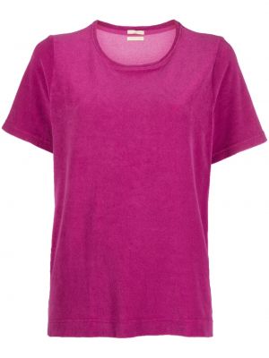 Kokvilnas t-krekls ar apaļu kakla izgriezumu Massimo Alba rozā
