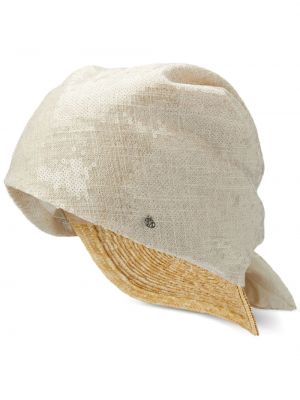 Pailletten mütze Maison Michel beige