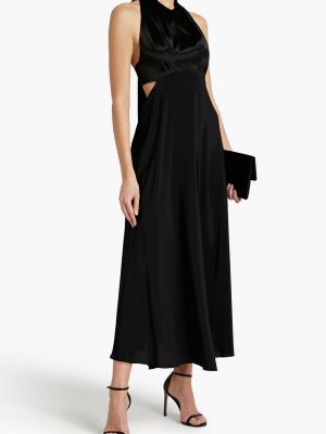 Платье миди из крепа Victoria Beckham черное