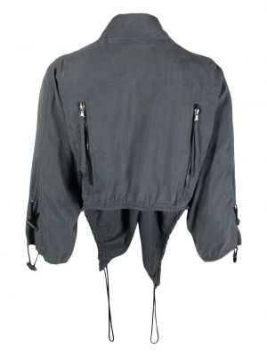 Hedvábná bunda Moschino Pre-owned šedá