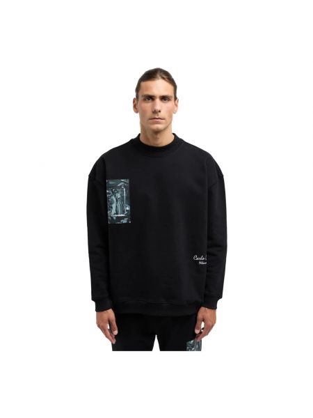 Casual oversize sweatshirt Carlo Colucci schwarz