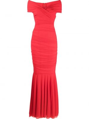 Прилепнала вечерна рокля Talbot Runhof червено