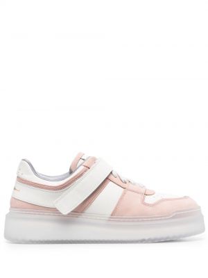 Δερμάτινα sneakers Santoni ροζ