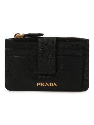 Кожаный кошелек Prada черный