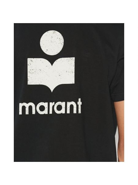 Camiseta de algodón de cuello redondo Isabel Marant negro