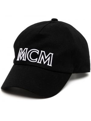 Kapa s šiltom z vezenjem Mcm črna
