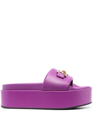 Poltopánky na platforme Versace fialová