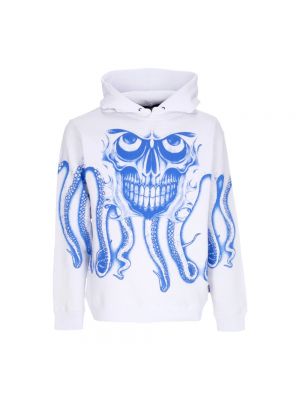 Bluza z kapturem w miejskim stylu Octopus biała
