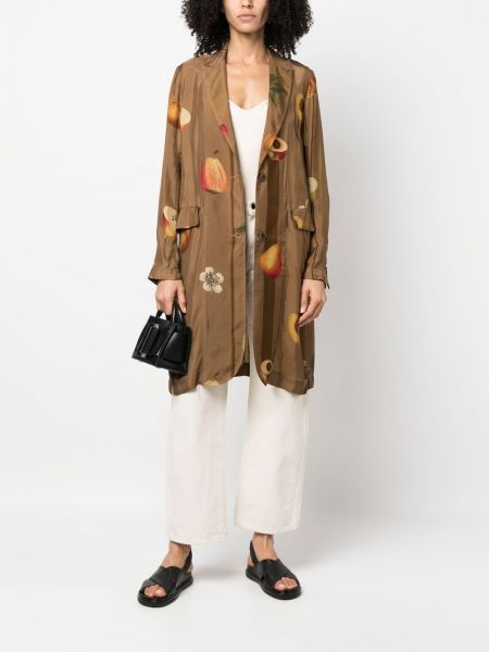 Kabát s potiskem Uma Wang hnědý