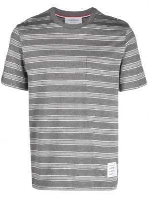 T-shirt con paillettes Thom Browne grigio