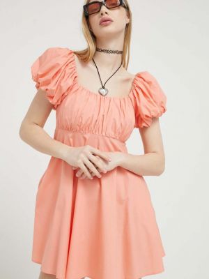 Sukienka mini Abercrombie & Fitch pomarańczowa
