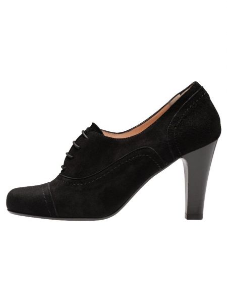 Черные туфли на шнуровке Evita