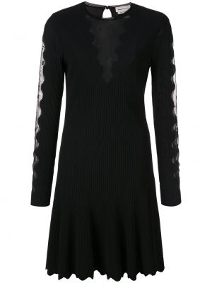 Φόρεμα από διχτυωτό Alexander Mcqueen μαύρο