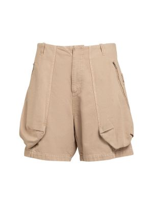 Pantaloncini cargo di cotone di cotone Jacquemus beige