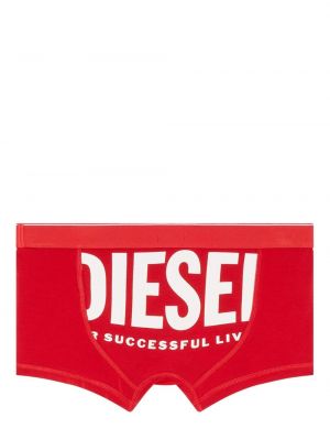Slips en coton à imprimé Diesel rouge