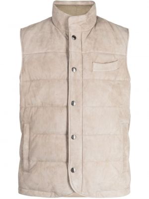 Gilet à col montant Man On The Boon. beige