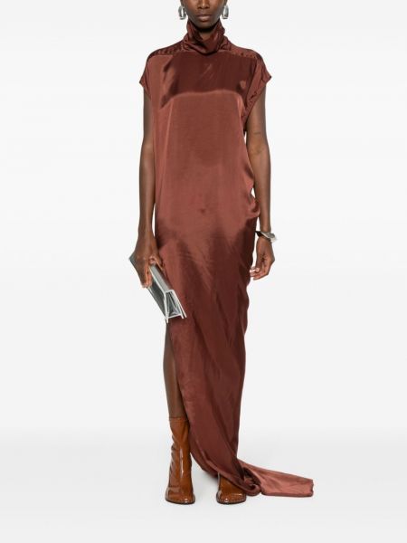 Asimetriškas vakarinė suknelė Rick Owens ruda
