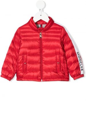 Lang jakke for jenter Moncler Enfant rød