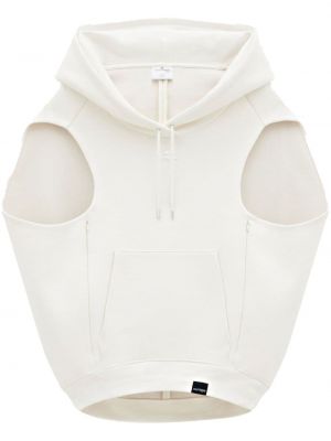 Fleece hoodie Courreges weiß