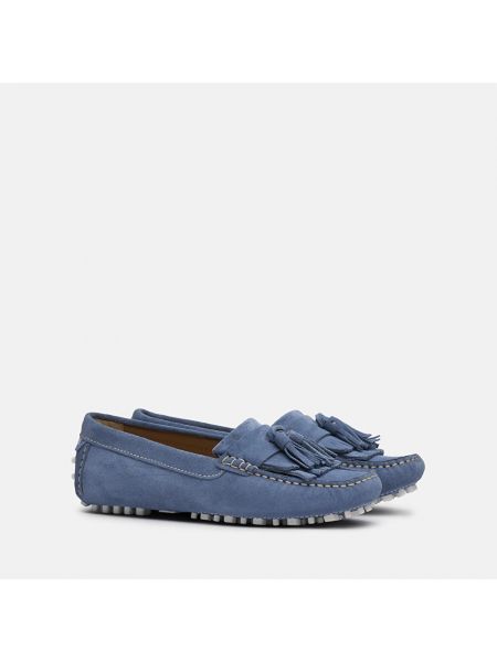 Loafer mit fransen Lottusse blau