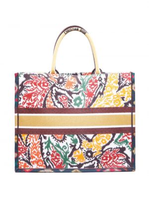 Shopper handtasche mit stickerei Christian Dior rot