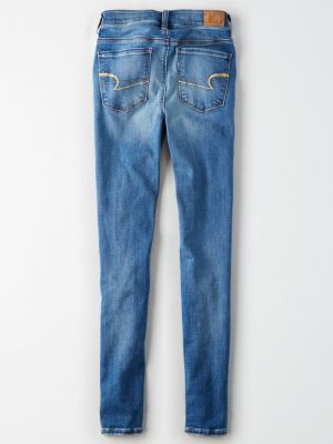Skinny fit džínsy American Eagle modrá
