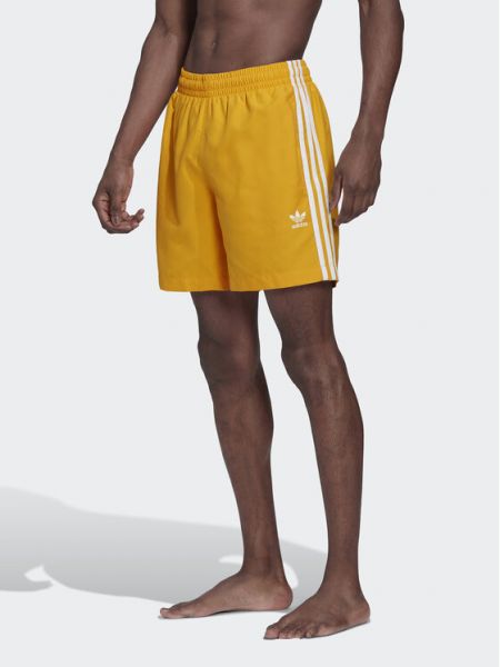 Csíkos rövidnadrág Adidas sárga