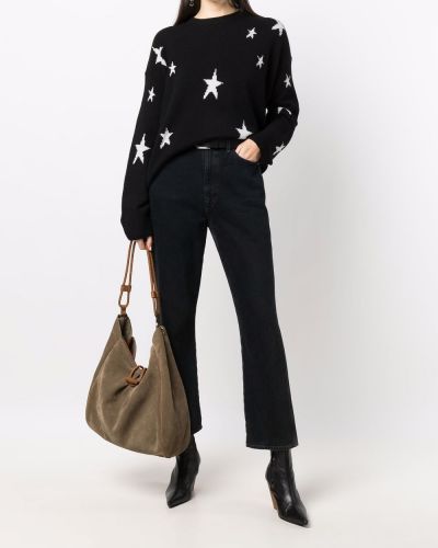 Kašmírový svetr s výšivkou s hvězdami Zadig&voltaire černý