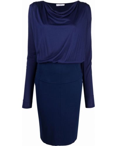 Šaty Versace Pre-owned, modrá