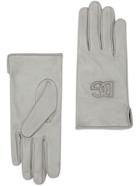 Δερμάτινα γάντια Dolce & Gabbana γκρι
