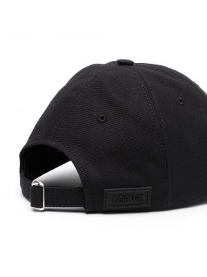 Medvilninis kepurė su snapeliu Loewe juoda
