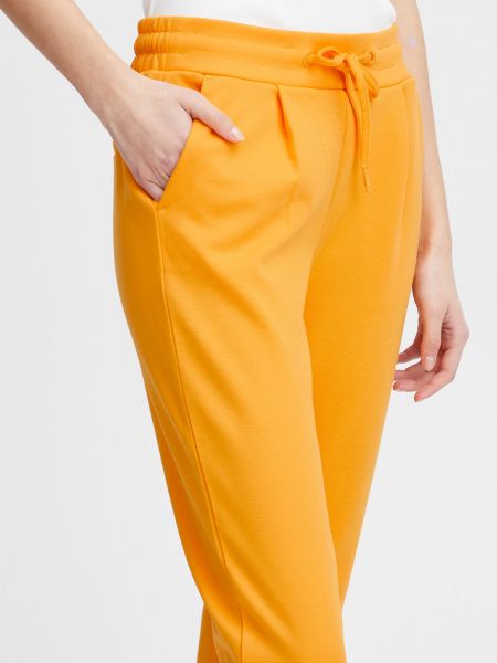 Pantaloni plissettati Ichi giallo