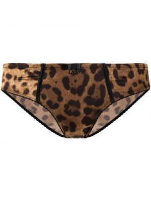 Tangas con estampado leopardo Dolce & Gabbana marrón